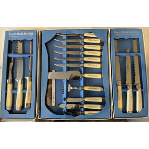 Vintage Regent Sheffield 17 piece Treasure Chest Stainless knife set cutlery